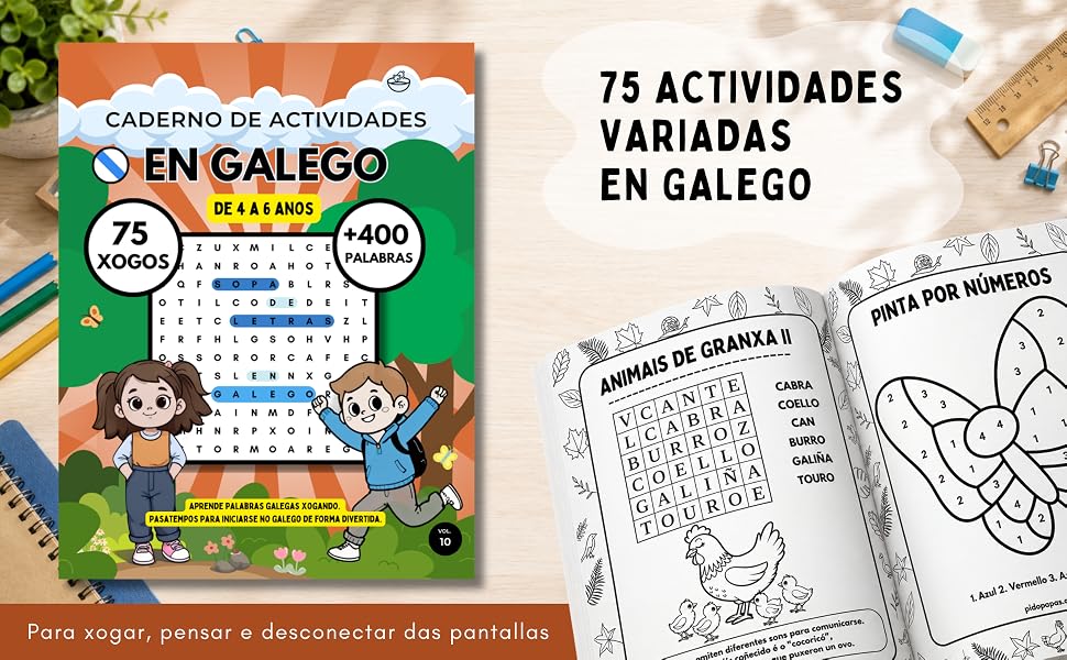 SOPA DE LETRAS EN GALEGO DE 4 A 6 ANOS