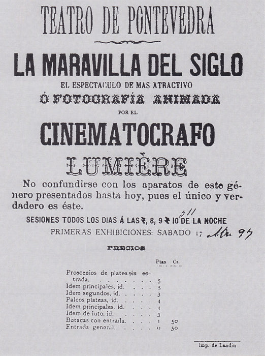 O NACEMENTO DUNHA CIDADE, O - A IMPLANTACION DO CINE EN PONTEVEDRA