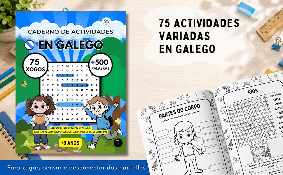 SOPA DE LETRAS EN GALEGO + 9 ANOS