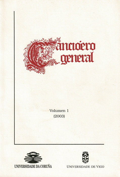 CANCIONERO GENERAL VOLUMEN 1 (2003)
