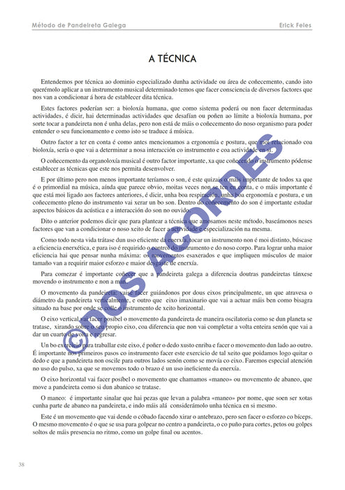 MÉTODO DE PANDEIRETA GALEGA