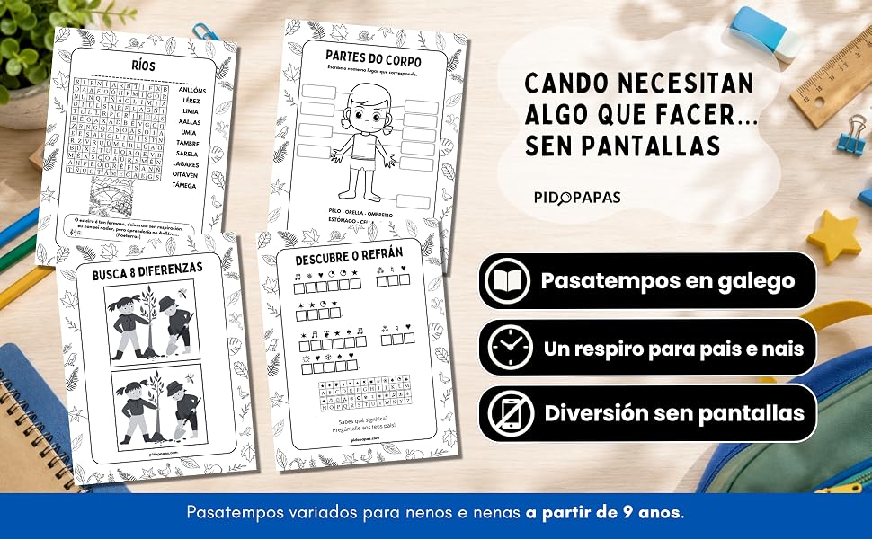 SOPA DE LETRAS EN GALEGO + 9 ANOS