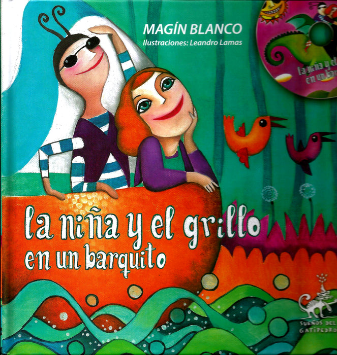 LA NIÑA Y EL GRILLO EN UN BARQUITO